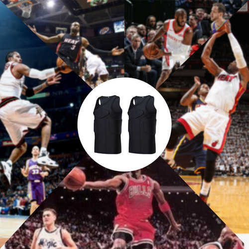 Wholesale anti-collision vest, basketball uniform, anti-fall, anti-collision, tight-fitting training, sports protective gear, sleeveless shoulder pads, waist pads, jersey