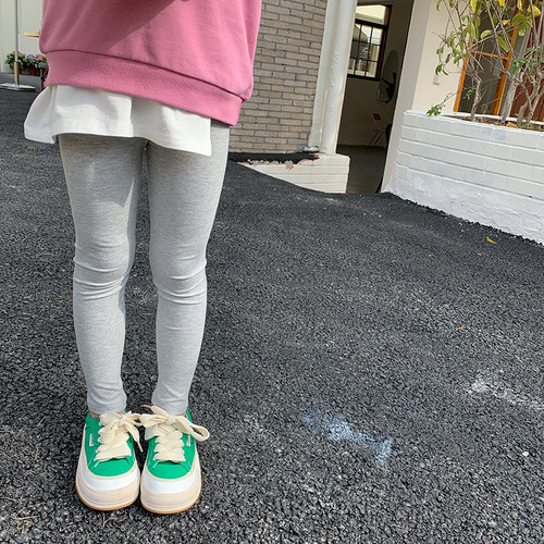 Girls' leggings, fashionable baby elastic trousers,  spring new Korean baby outer wear slim leggings