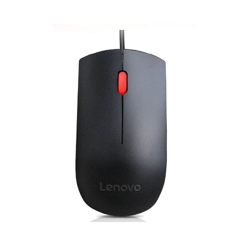 Lenovo wired mouse, small red dot blue light mouse 4Y50R20863