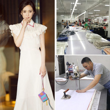 女装连衣裙欧美明星款淑女修身网络红人长短裙纯色性批量定制加工