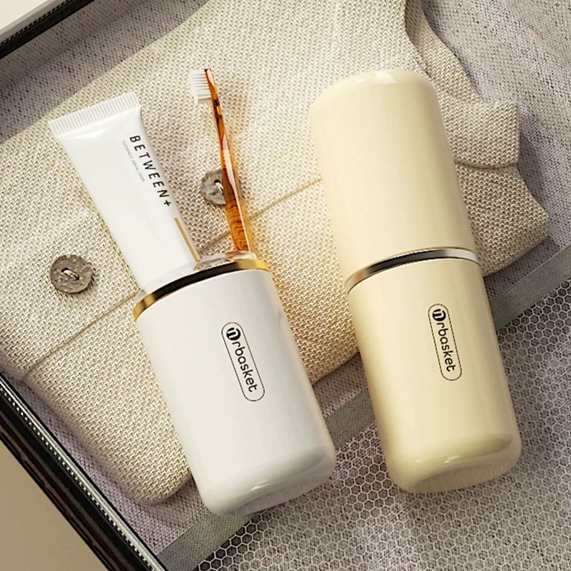 Taza de lavado de viaje caja de almacenamiento de cepillo de dientes enjuague bucal Taza bolsa de lavado portátil hombres y mujeres viaje de negocios traje de Lavado y cuidado suministros de viaje