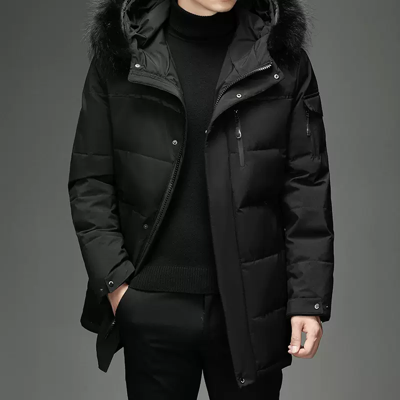 新款羽绒服男跨境批发短款外套加厚羽绒工作服装韩版欧美时尚户外
