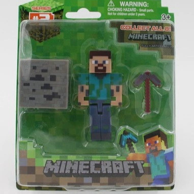 Набор игрушек блочного типа высотой 3 дюйма (My World Toy), 9 фигур коллекционная упаковка, пластик