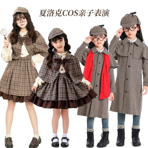 Halloween Sherlock Holmes movie character costume cosplay detective set performance outfit