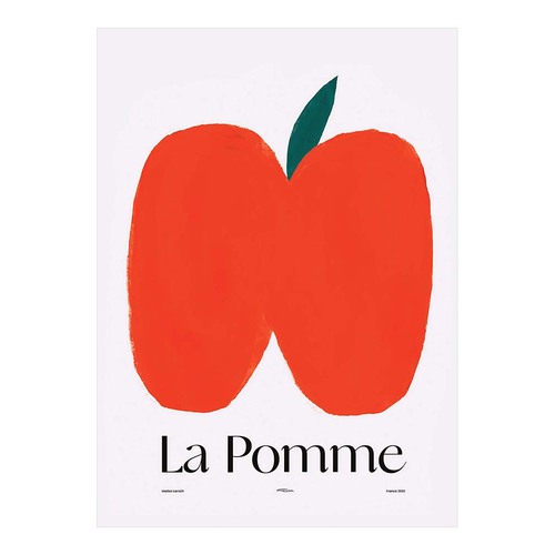 Modern minimalist Danish design abstract apple children's room decoration painting poster canvas print painting core