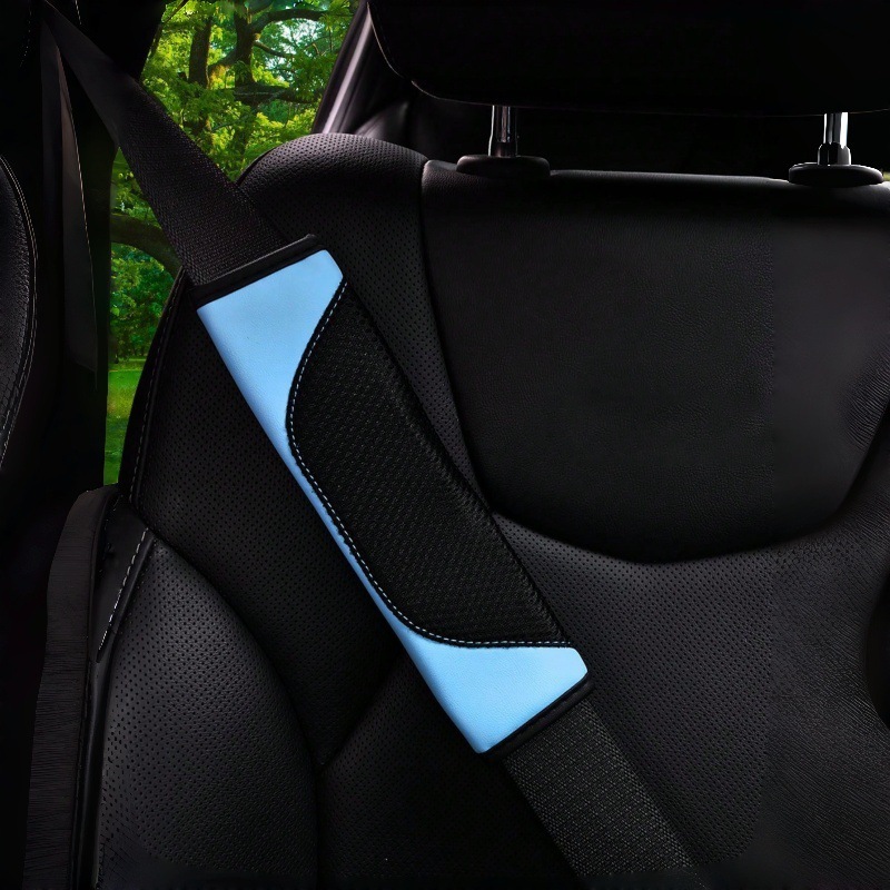 Transparent Leather Seat Belt Shoulder Pads Seat Belt Decompression Comfortable Car Supplies
