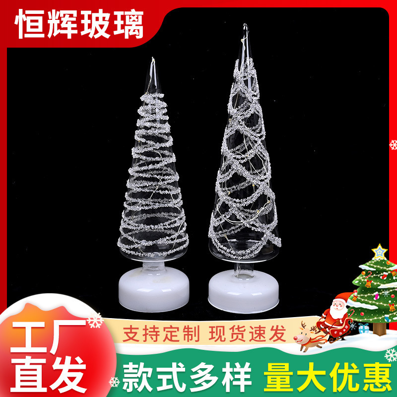 Decorating window Christmas decorations manufacturers supply glass hollow Christmas tree crafts creative small objects Decorating window Christmas decorations manufacturers supply glass hollow Christmas tree crafts creative small objects