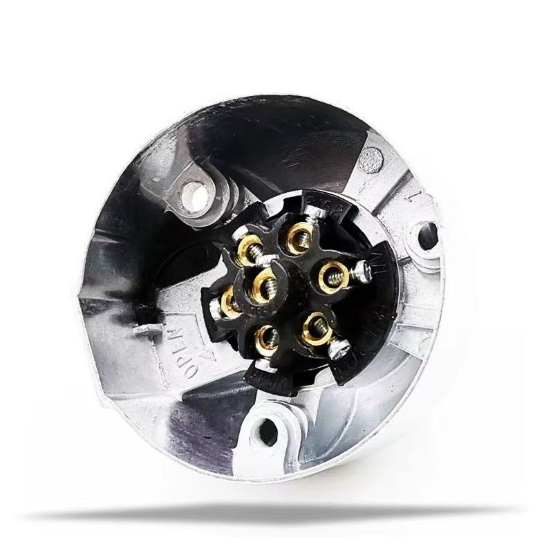European Standard 7P Round Bottom Aluminum Alloy Socket Truck Interface Rv Power Cord Socket Connector