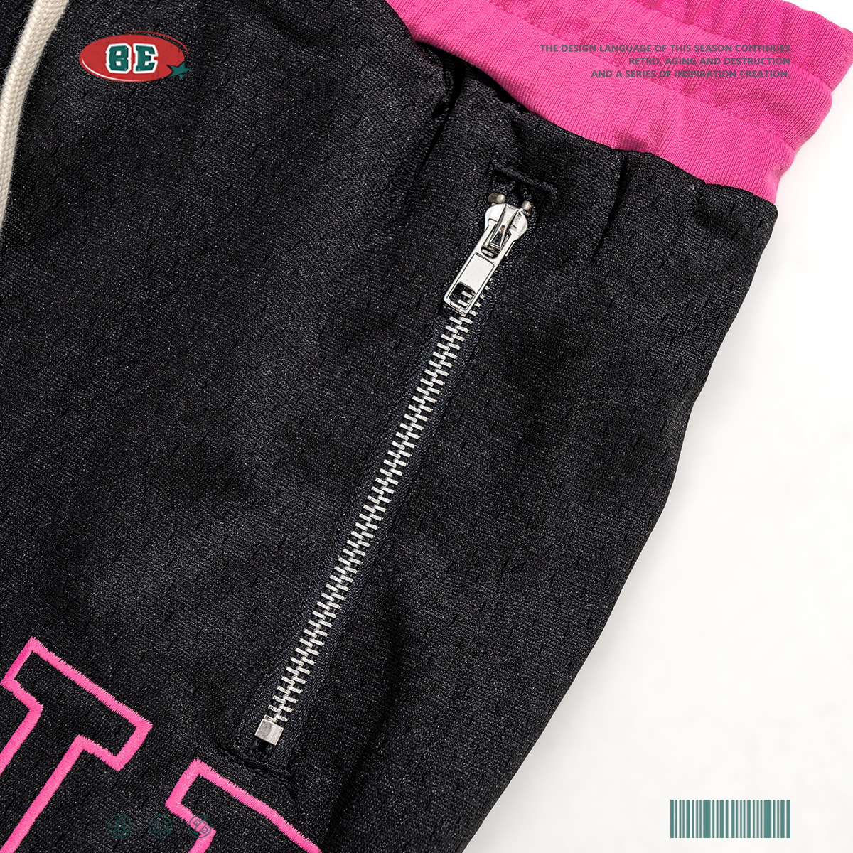 BE ropa de hombre | 2025 primavera y verano pantalones cortos de baloncesto americano, malla suelta y transpirable, deportes, pantalones de cinco puntos de gran tamaño, hombres