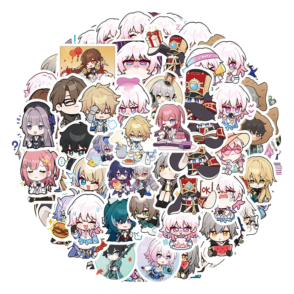 80 HONKAI IMPACT collapsed Star -Being Railway Patch Luggage Box Computers Mobile Phone Illfish Waterproof Patch
