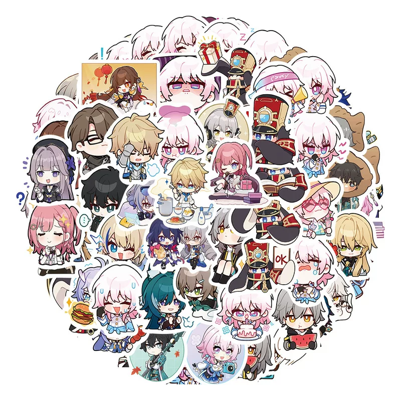 80 HONKAI IMPACT collapsed Star -Being Railway Patch Luggage Box Computers Mobile Phone Illfish Waterproof Patch