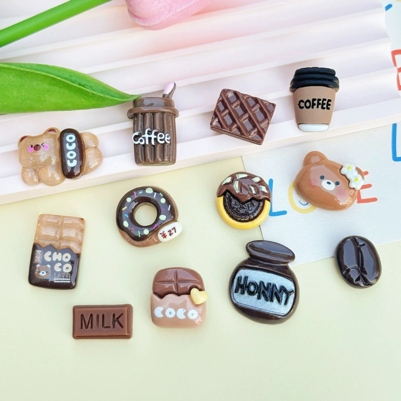 Печенье цвета карри Шоколадная серия смолы diy ювелирные изделия для мобильного телефона чехол для холодильника для полоскания чашки патч материал для обуви