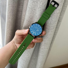 中性款男女腕表厂家批发一件代发豆蔻3298大盘蓝光皮带手表休闲
