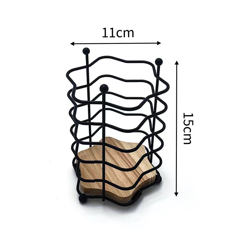 Cesta de almacenamiento de tubo de hierro azul, estilo nórdico minimalista, para bolígrafos, artículos de papelería, palillos de cocina y maquillaje, transfronteriza, en stock, venta al por mayor image 11