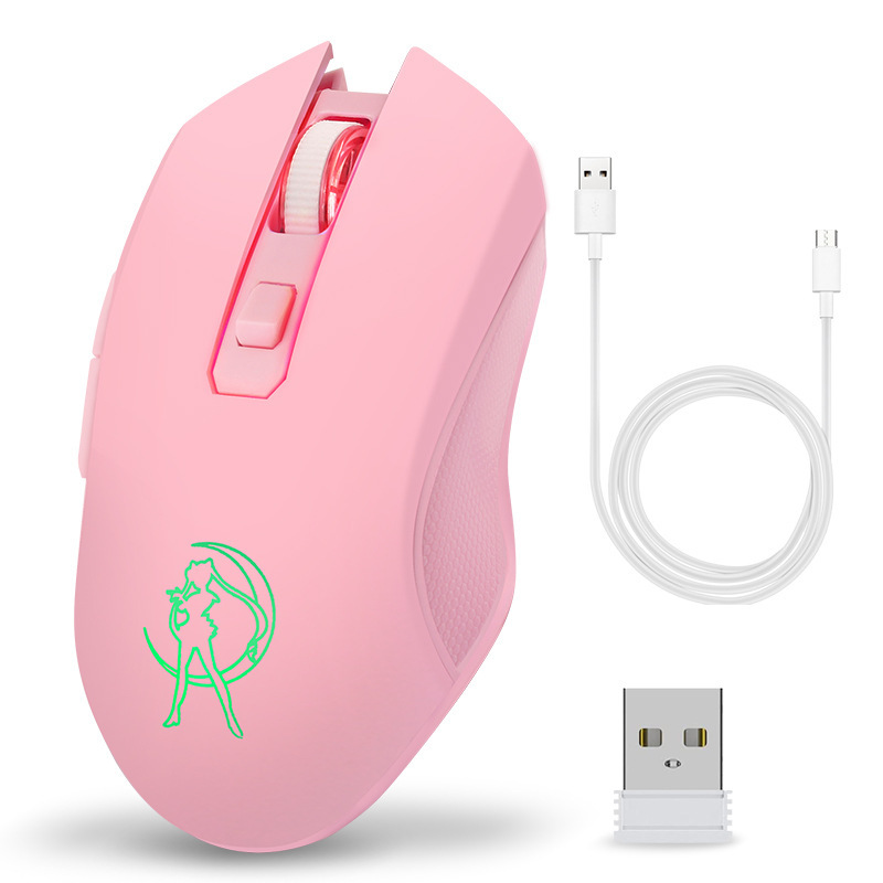 Cross-Border Popular Wireless Sailor Moon Mouse Pc Computer Mouse for Girls Office Gaming Mouse Usbmouse