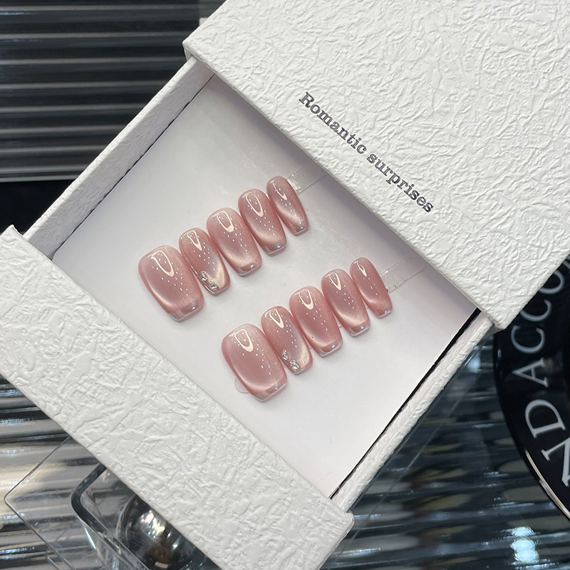 [Color Magic Mirror] Champagne Cat's Eye Magic Mirror Powder Gentle Simple Hand White Pure Hand-Wearing Manicure Advanced Sense