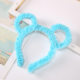 Candy Color Plush Hair Hoop Korean Ears Head Hoop Women's Cute Performance Head Bear Ears Long Hair Mickey