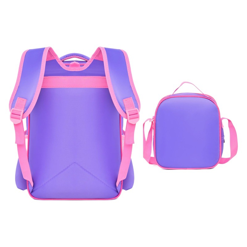 Comercio exterior al por mayor 3D Escuela Primaria estudiante mochila 3-piece set niños dibujos animados mochila lápiz bolsa de almuerzo para grado 1-6