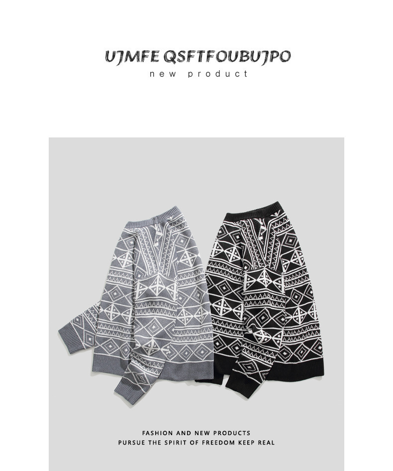 Men's Knitted Sweater Casual Winter Pullover For Men_voghion.com