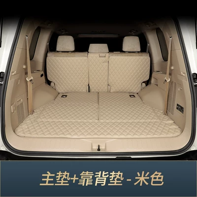 Trunk Mat Land Cruiser Modification - 7-seats-main-cushion-back-cushion-beige-toyota-land-cruiserlc300
