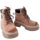 Autumn 2024 New Kickable Rhubarb Boots Lovers Boots Women's Genuine Leather Thick Sole Increased British Style Martin Boots