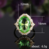 Green zirconium, wedding ring, European style, suitable for import