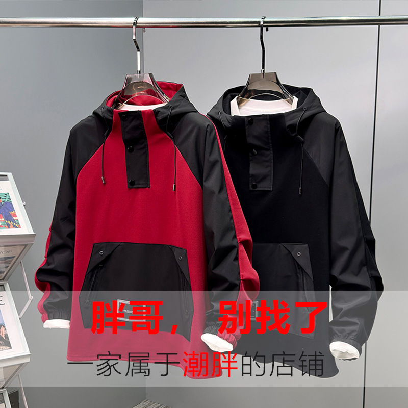 American Multi-Pocket Workwear Hooded Sweatshirt for Men in Autumn and Winter New Casual Sports Loose Large Size Sweatshirt Jacket Trendy