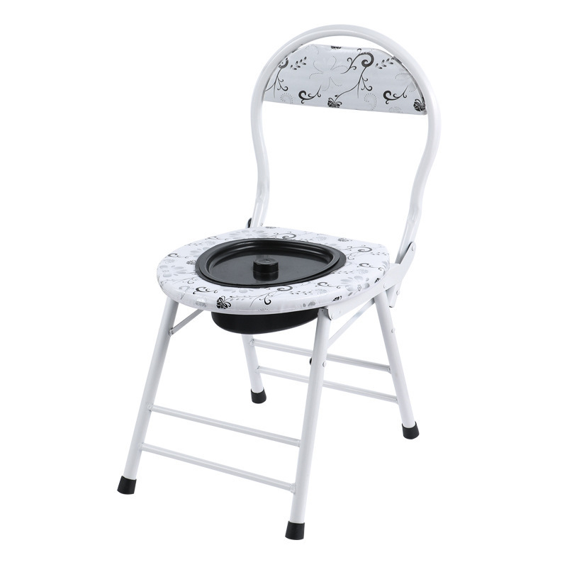 ✿ 1호 흰색 평행봉 강화 소형 접이식 의자 + 물통 ✿
