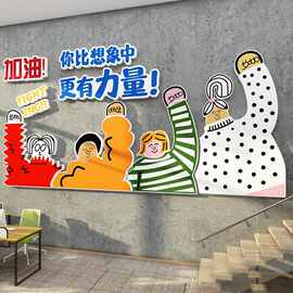 公司企业文化员工激励志标语茶水间办公会议室背景墙布置创意贴纸