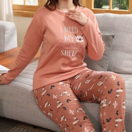 Лонг-с Sleeves with a round collar, comfortable trousers, set