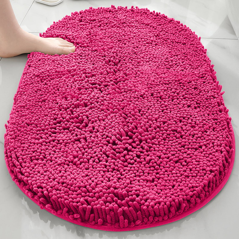 TEMU venta caliente esterillas de piso de cheneil de espesamiento alfombra de absorción de agua fuerte alfombra de puerta antideslizante inodoro alfombra de cama cama image 27