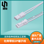 杜邦带扣2P端子线 TJC8H-TJC8B公母对插线 1007-22WAG 灯带连接线