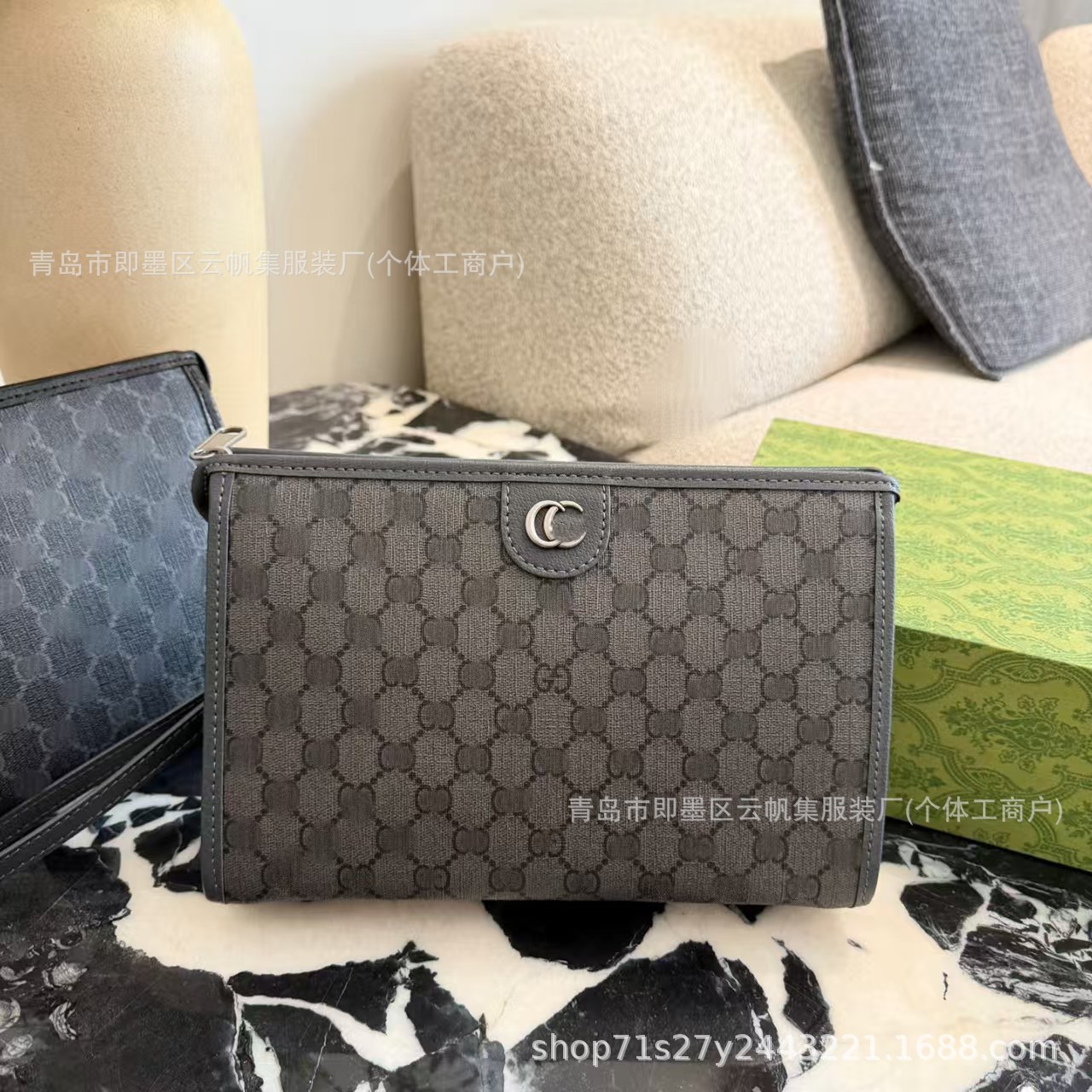 Foreign Trade Cross-Border Floral Pattern Men's Hidia Series Clutch Bag Zipper Underarm Briefcase Commuter Fashion Unisex