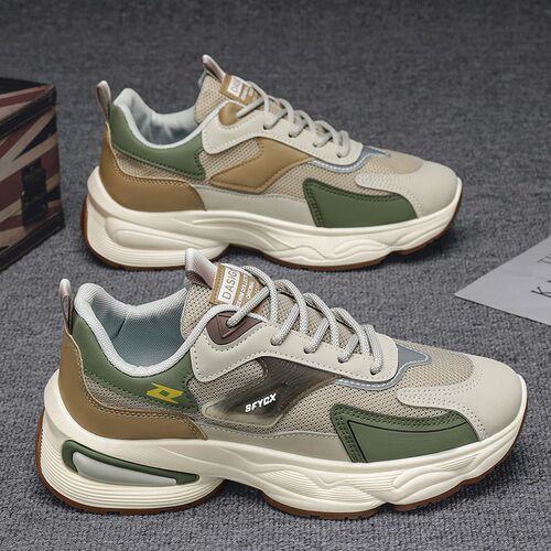 2025 Men's Summer Breathable Versatile Anti-Odor Durable Mesh Sports Casual Thick-Heeled Teenager Father-in-Law Trendy Shoes