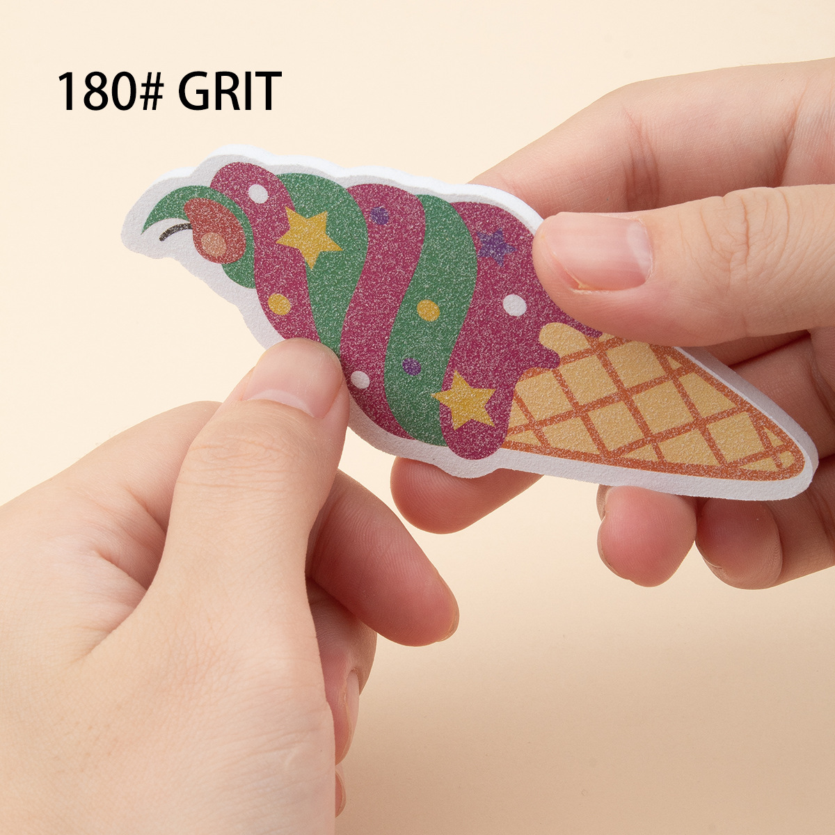 Directo de fábrica de dibujos animados de helado de uñas Lima de moda lindo pulido tira de papel de lija verano nuevo transfronterizo exclusivo