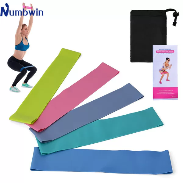 Numbwin yoga belt latex elastic ring fitness female male stretching pull Belt strength training mini squat ring