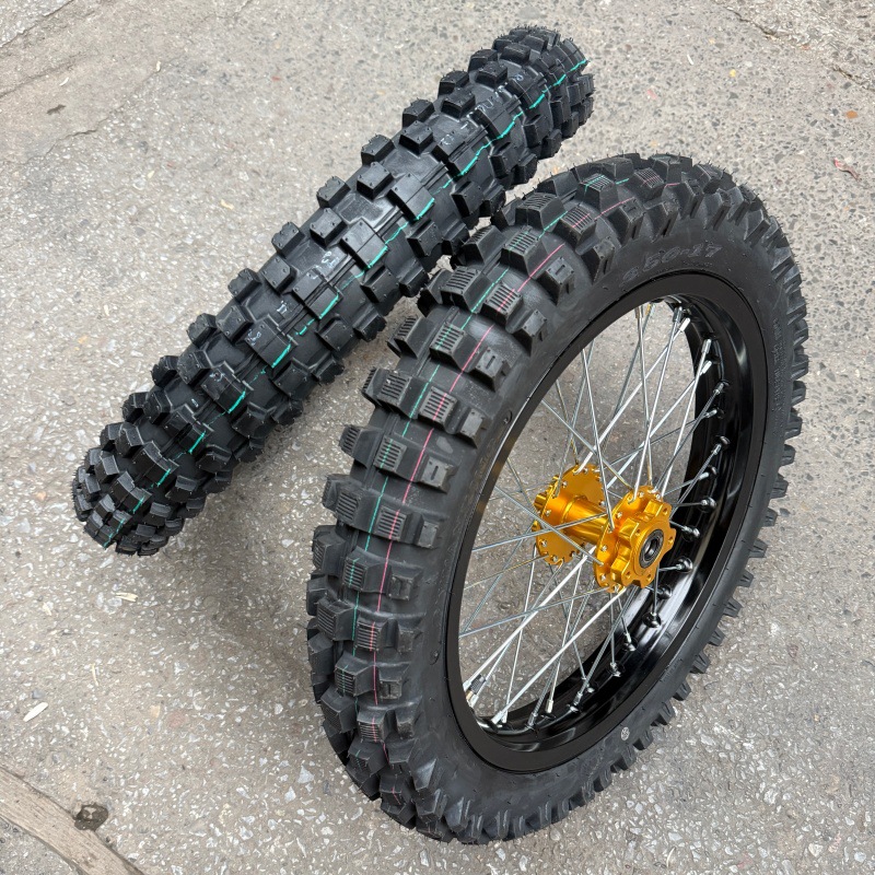 Light Bee modified front 19-inch and rear 17-inch wheel rim assembly, Light Bee X off-road tread tires, aluminum alloy CNC wheel hub