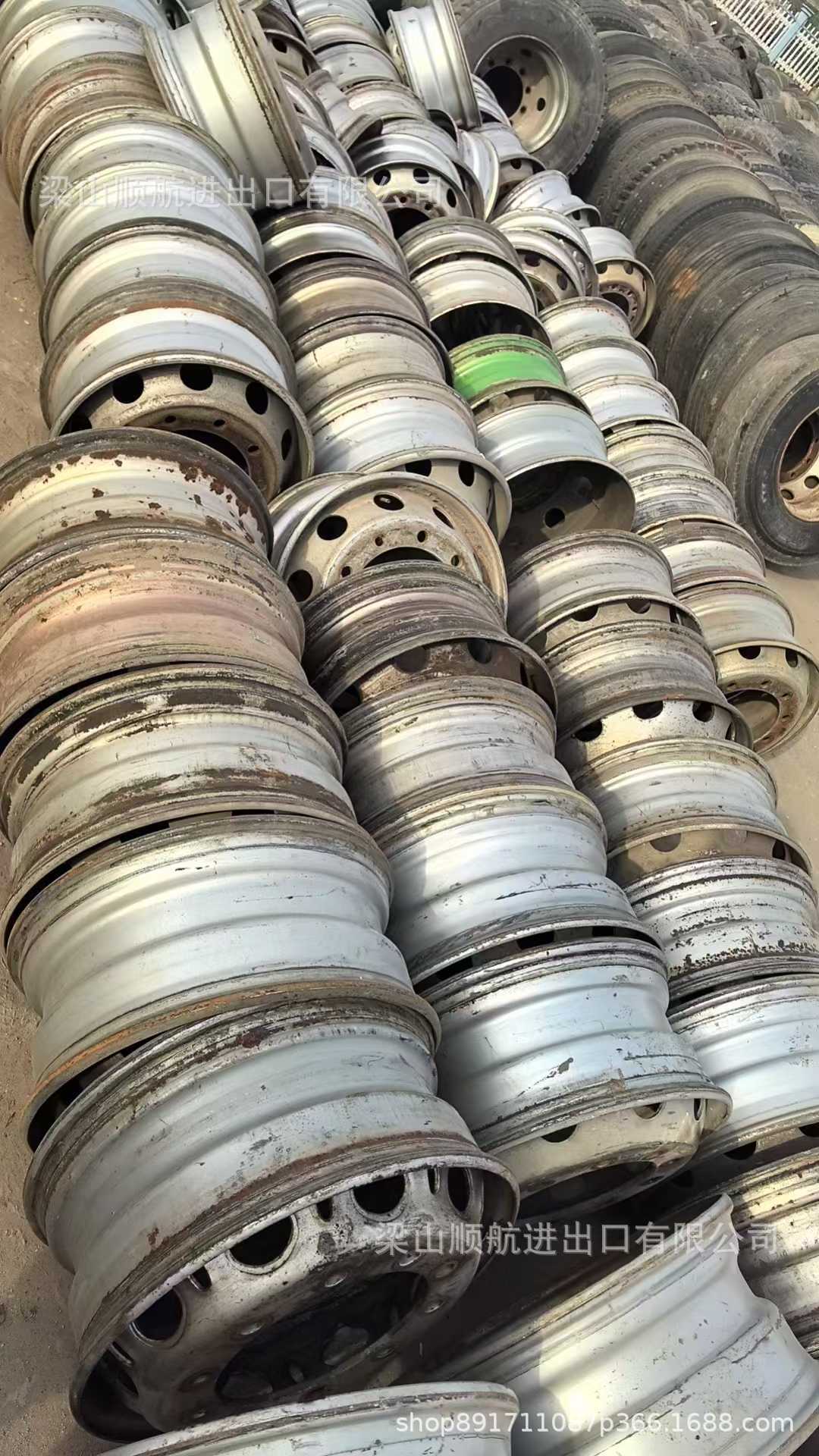 Used Wheel Hubs, Iron Disassembled Rims, Full-Size Trailers and Cars, Wholesale 80-90% Used Rims