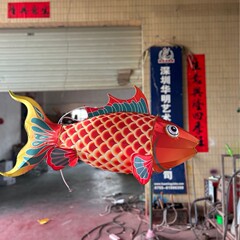 ✅大型户外防水发光锦鲤鱼灯笼花灯鱼吊饰灯笼彩灯景区大锦鲤金鱼