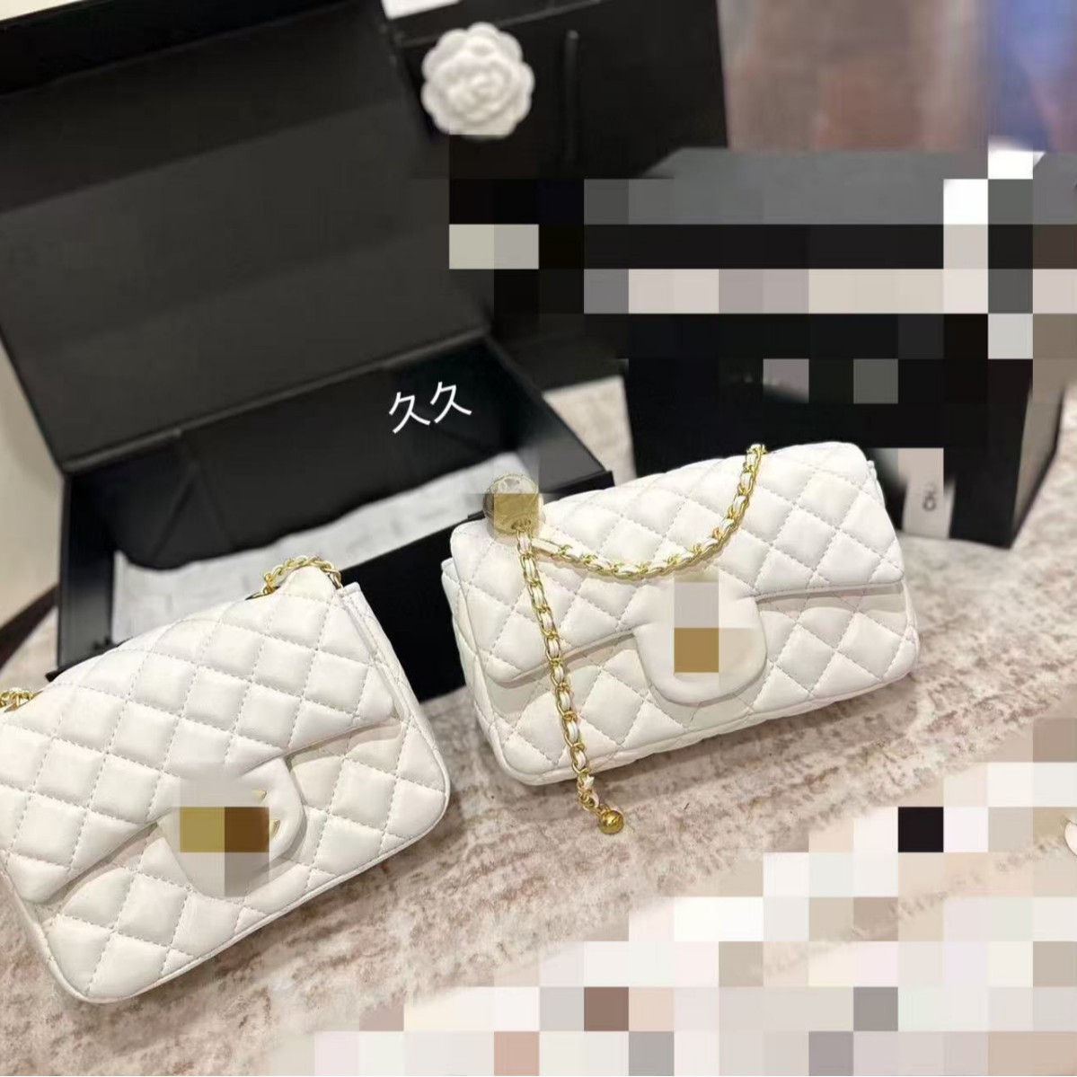 香‍‍奈儿香奶奶时尚菱格链条包金球包单肩斜跨包方胖子