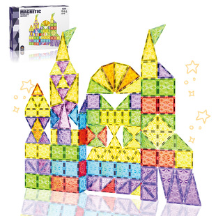 Diamond Surface 7.5cm Color Window Magnetic Sheet Toy Building Blocks Educational Toys for Boys and Girls Amazon Cross-Border Toy Factory