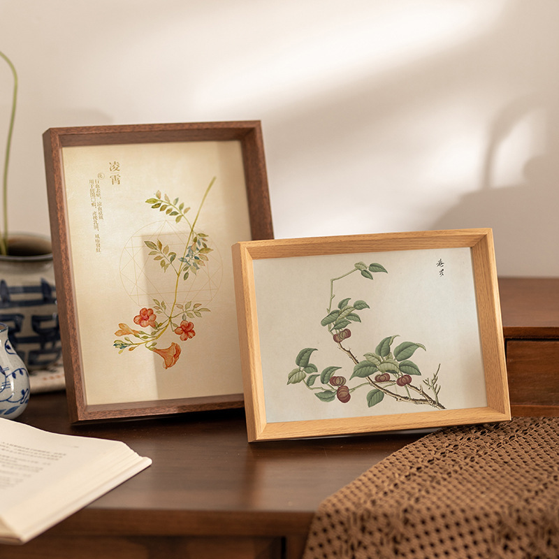 Chinese Photo Frame 6-inch Photo Frame Wooden Traditional Chinese Painting Ink Painting Mounted Ornaments 5678-inch 10-inch Picture Frame Wall Hanging Chinese Photo Frame 6-inch Photo Frame Wooden Traditional Chinese Painting Ink Painting Mounted Ornaments 5678-inch 10-inch Picture Frame Wall Hanging