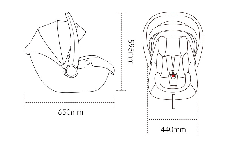 Suitable for Yi Ge Baby Basket-Type Child Safety Seat Car Newborn Baby Sleeping Basket Car Portable