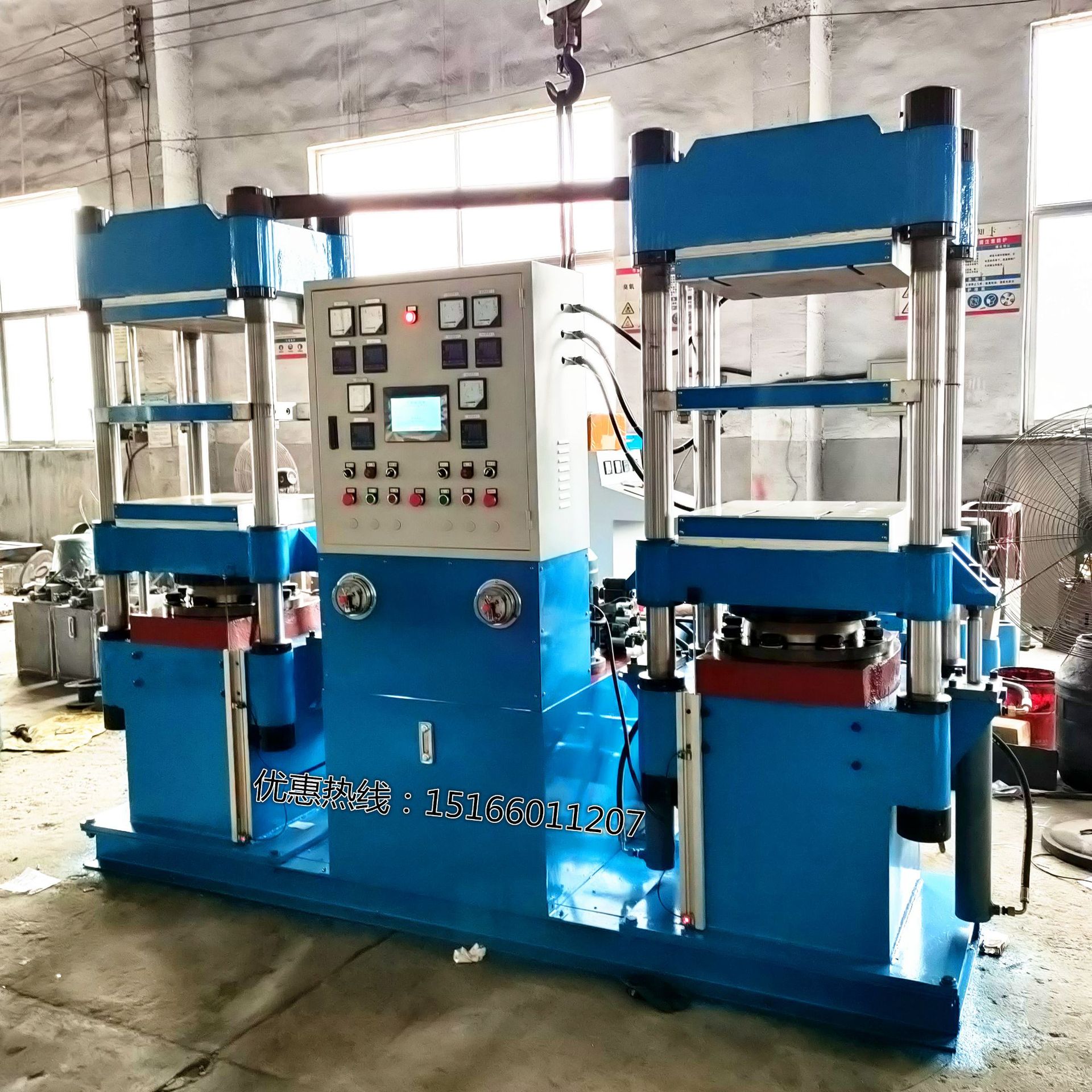 双联硫化机  一拖二全自动硫化机 100t橡胶成型机