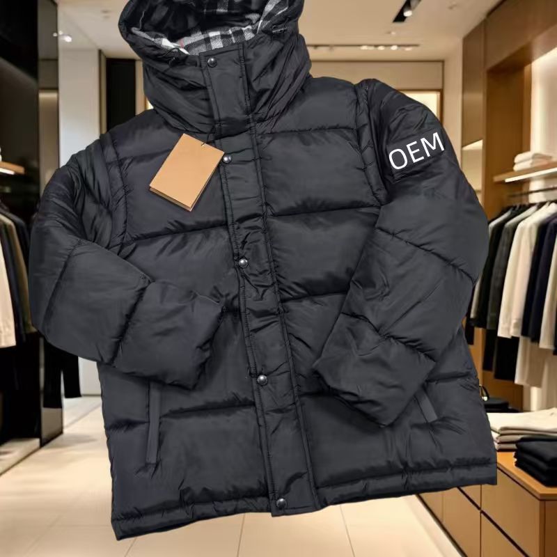 Cross-Border Plus-Size Detachable Sleeve down Jacket for Men, Couple Style, Winter Hooded Windproof Warm Thick Coat Cross-Border Plus-Size Detachable Sleeve down Jacket for Men, Couple Style, Winter Hooded Windproof Warm Thick Coat