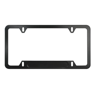 Factory Direct Sales American Standard Aluminum License plate holder/license plate holder - slotted-stainless-steel-black