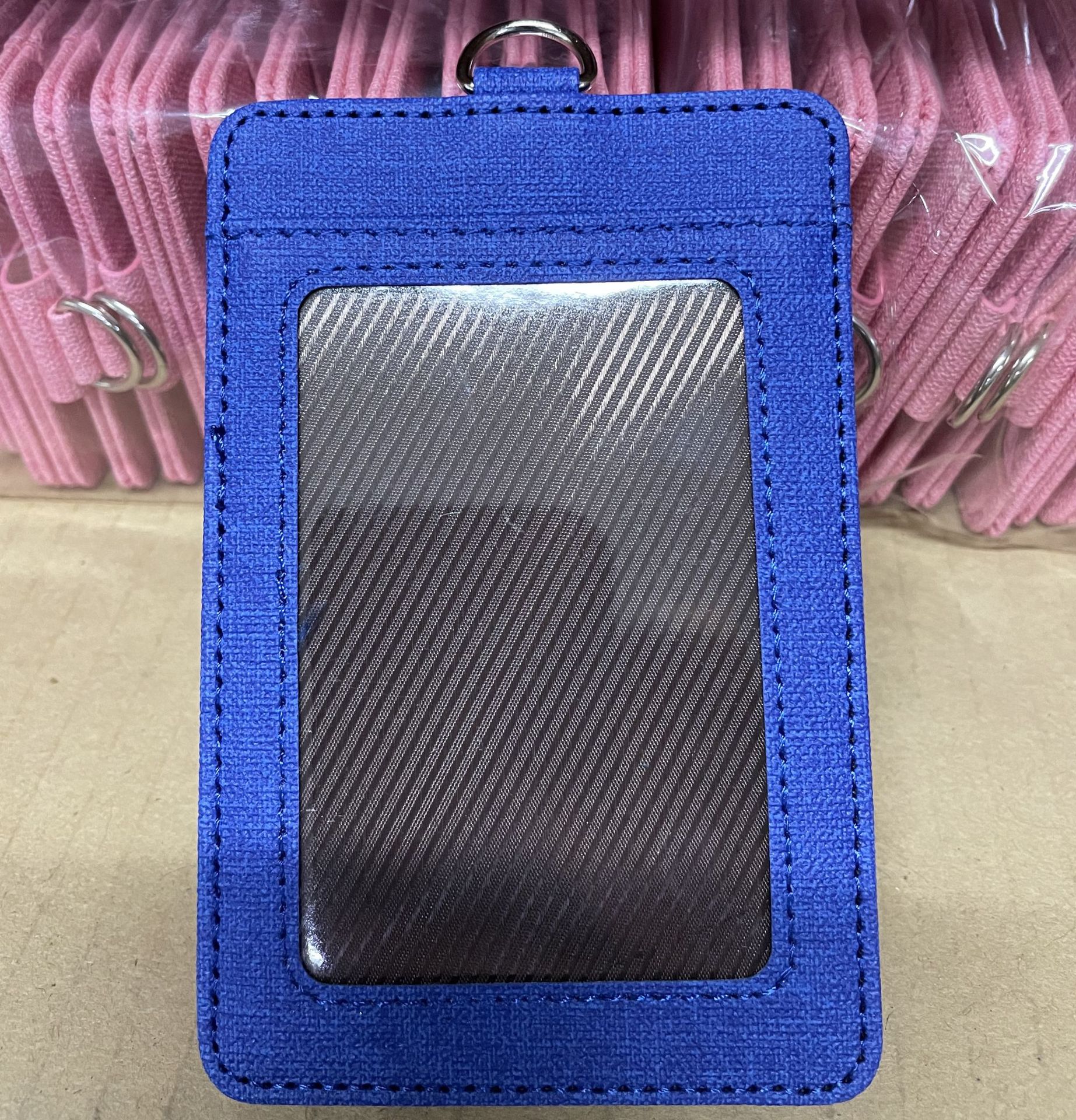 Fábrica al por mayor titular de la tarjeta de Trabajo de La PU imitación de cuero Tarjeta de Identificación estudiante insignia titular de la tarjeta de trabajo