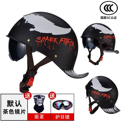 Helmet for Riding – Motosiklet kaskı (dəbilqə) - dumb-black-venom-3c-certification-facial-towel-wind-goggles-tea-lens-m