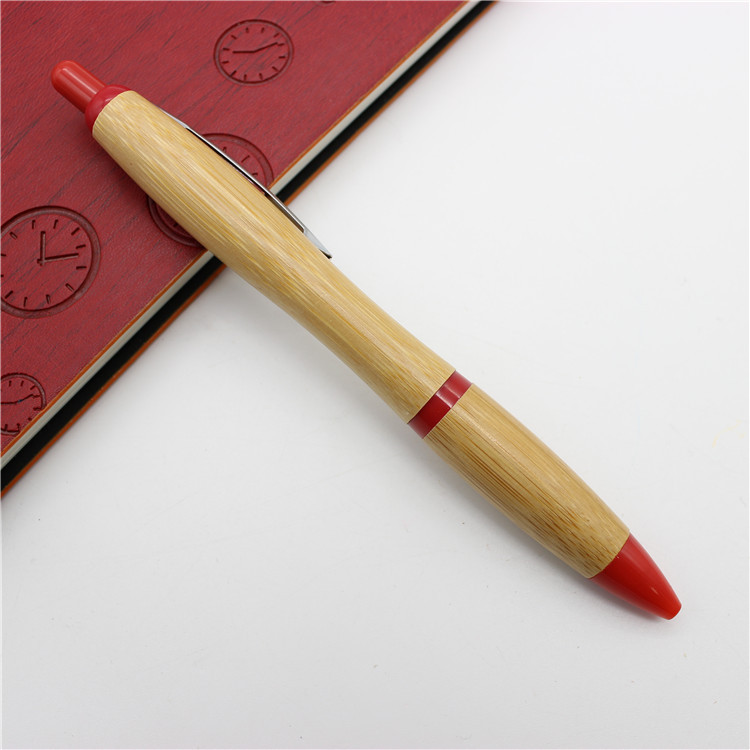 Pluma de bola de bambú calabaza Prensa pluma de bambú verde pluma de forma de calabaza creativa publicidad grabado láser