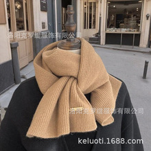 新款秋冬季针织围巾男女款情侣高级感时尚百搭保暖围脖学生批发